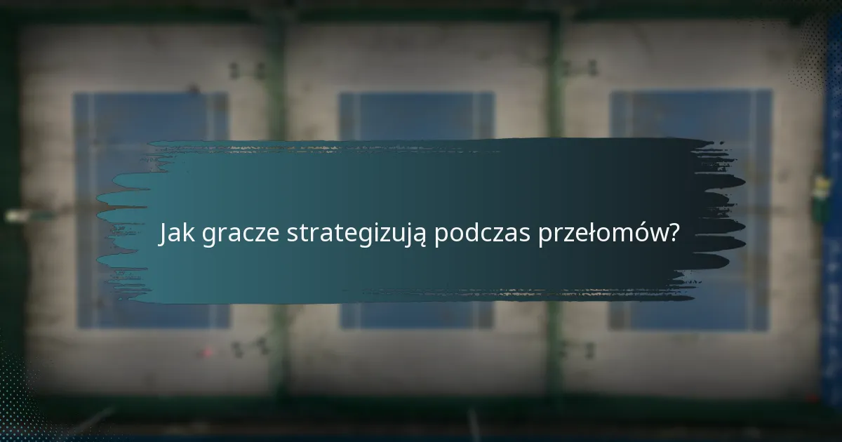 Jak gracze strategizują podczas przełomów?