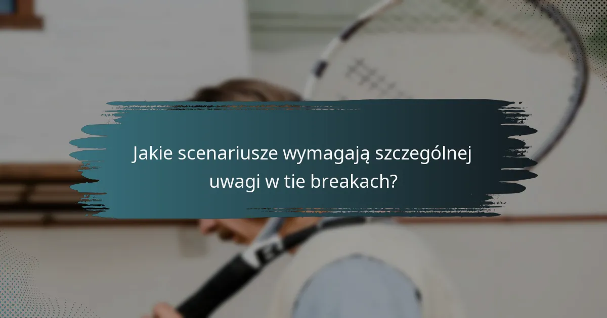 Jakie scenariusze wymagają szczególnej uwagi w tie breakach?